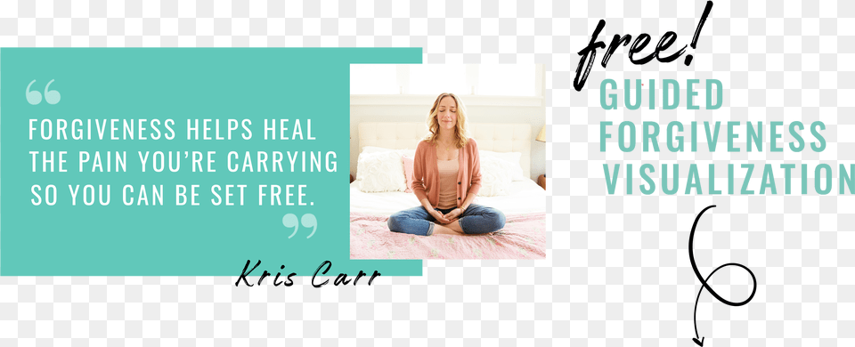 Guided Forgiveness Meditation Kris Carr Quote Stumbling On Happiness, Sitting, Person, Woman, Adult Free Transparent Png