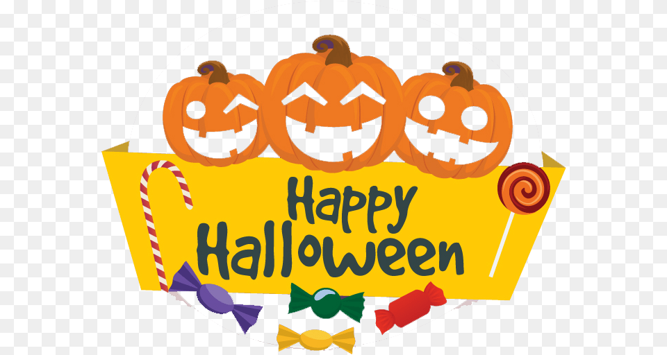 Halloween 4 Happy Halloween Transparent, Food, Plant, Produce, Pumpkin Free Png