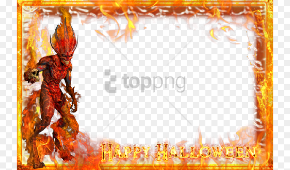 Halloween Frames With Transparent Illustration, Fire, Flame, Bonfire Free Png Download