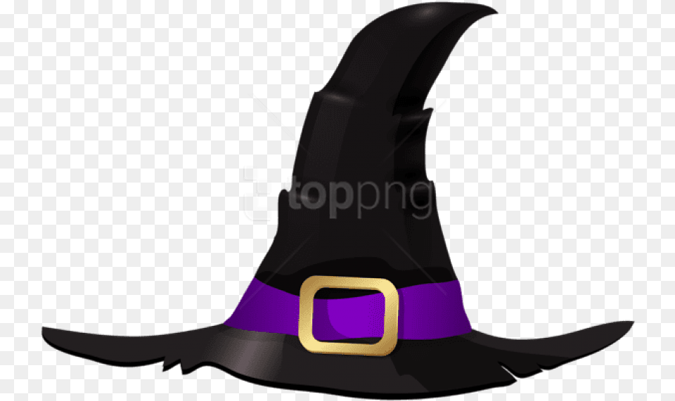 Halloween Witch Hat Transparent Transparent Background Witch Hat, Clothing, Accessories, Belt Free Png