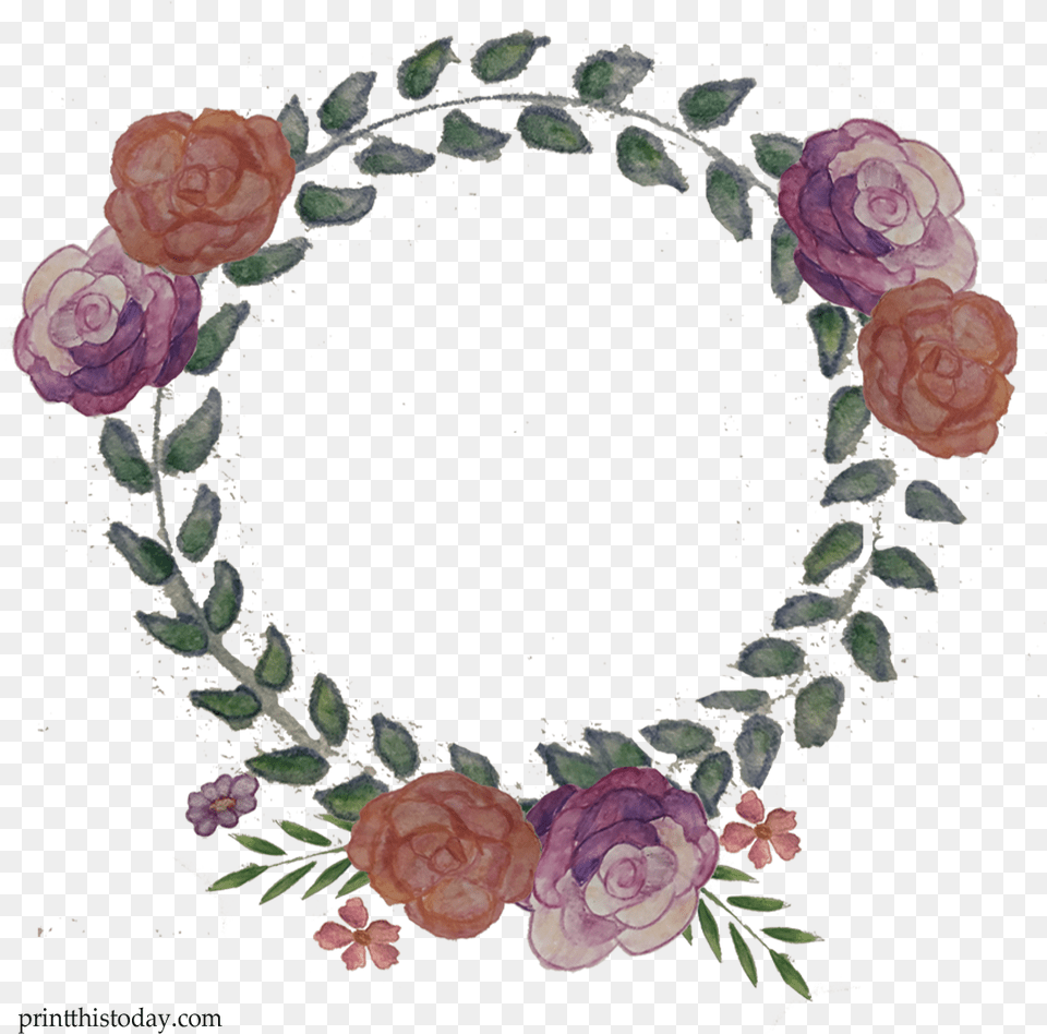 Handmade Watercolor Floral Wreath Watercolor Painting, Flower, Plant, Rose, Art Free Transparent Png