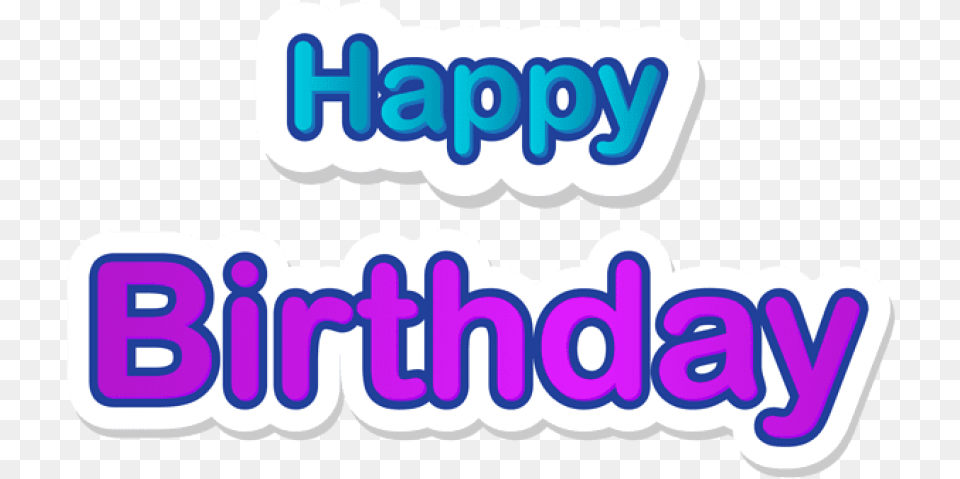 Free Happy Birthday Text Element, Sticker, Logo Png