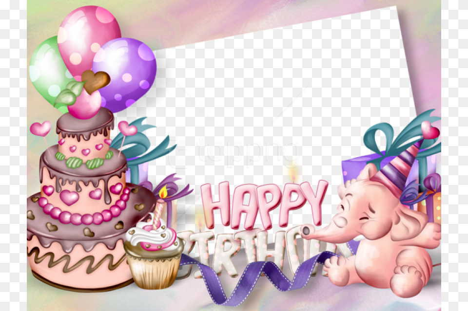 Happy Birthday Frame Background Khung Nh Happy Birthday, Person, People, Food, Dessert Free Transparent Png