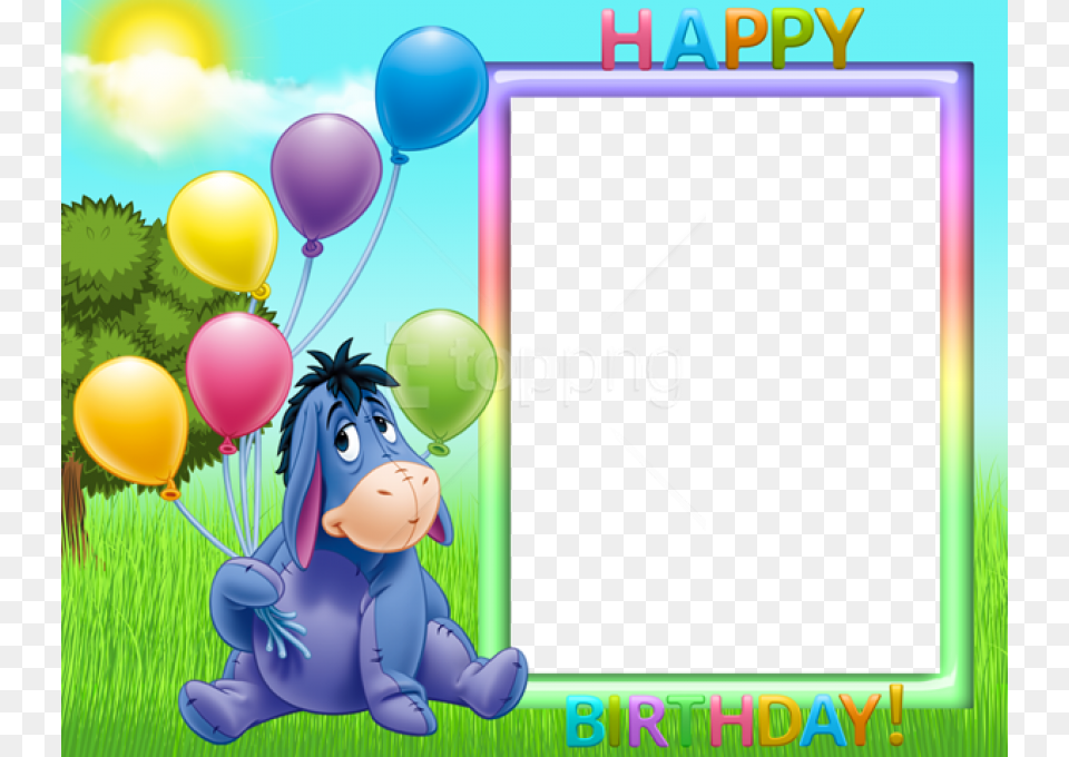 Happy Birthday Transparent Kids Frame Background Birthday Background For Kids, Balloon, People, Person Free Png Download