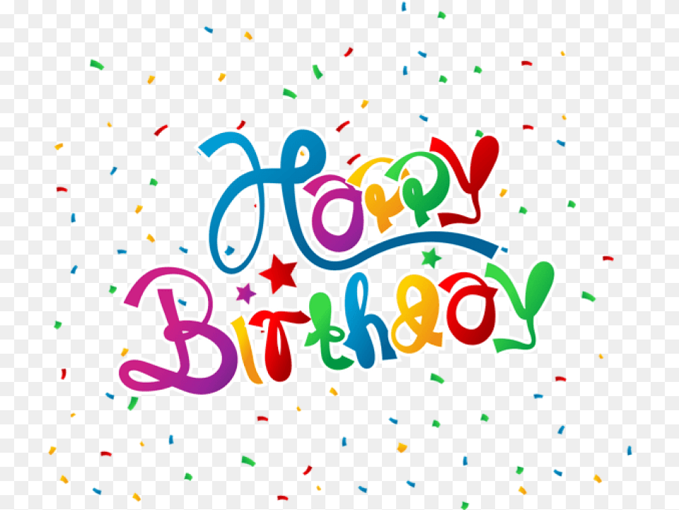 Happy Birthday With Confettipicture Happy Birthday Confetti Clip Art, Paper Free Png