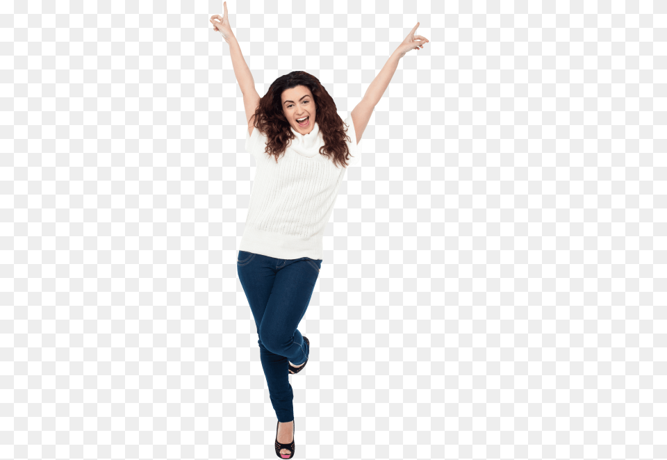 Free Happy Women Images Transparent Woman Jumping Hd, Clothing, Face, Head, Person Png Image