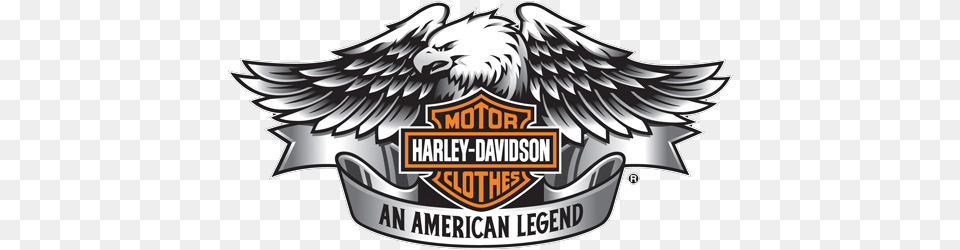 Harley Davidson Adler Logo Harley Davidson, Emblem, Symbol, Badge, Food Free Png Download