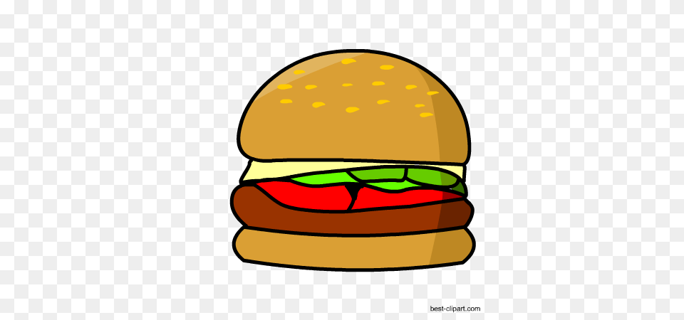 Healthy And Junk Food Clip Art, Burger, Clothing, Hardhat, Helmet Free Png Download