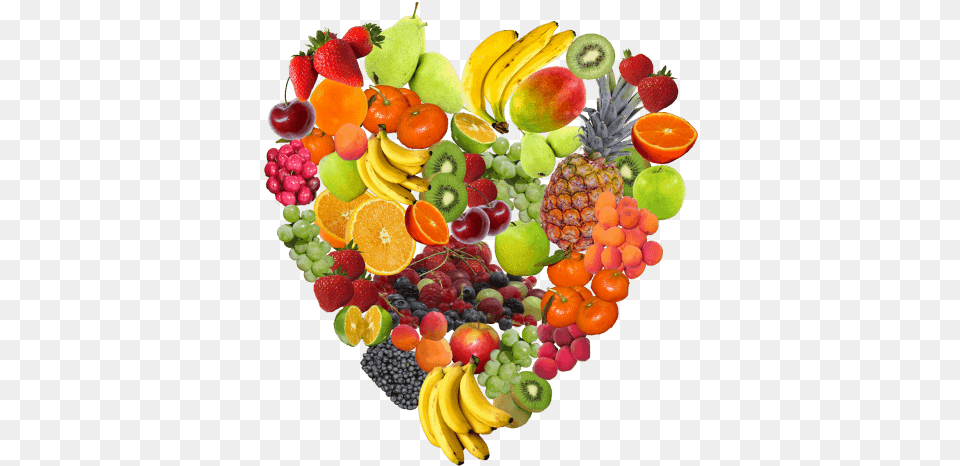 Heart Fruit Transparent Heart Fruits And Vegetables, Banana, Food, Produce, Plant Free Png Download