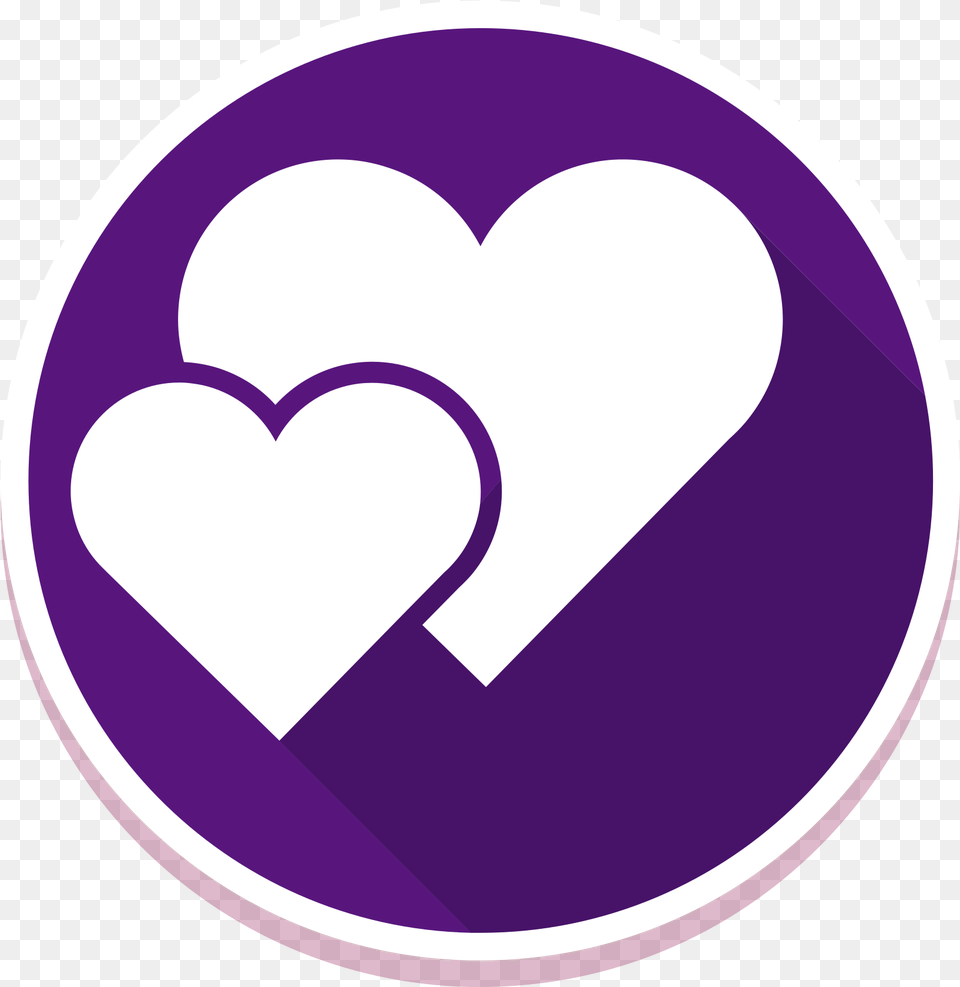 Heart Icon Couple With Transparent Background Girly, Logo, Disk, Symbol Free Png