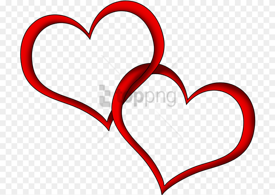Free Heart Outline Couple Red Images Heart Images Hd, Bow, Weapon Png