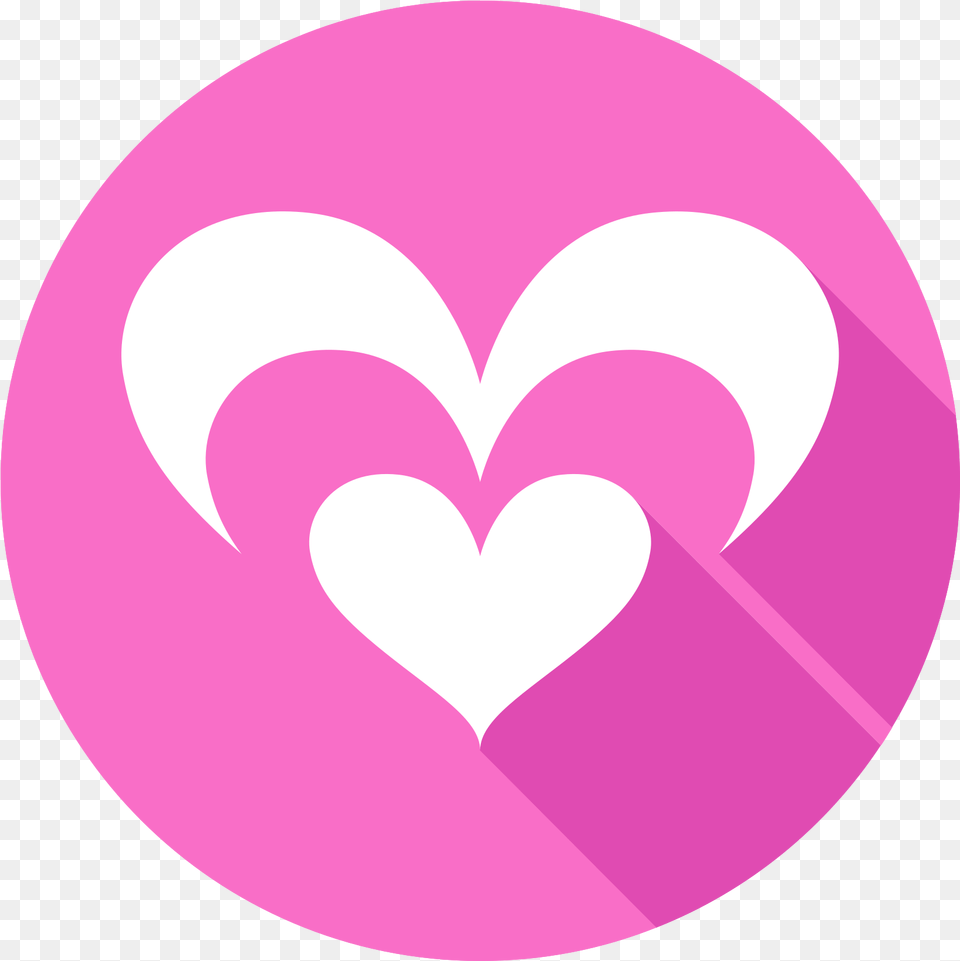 Heart With Background Girly, Logo, Symbol, Disk Free Transparent Png