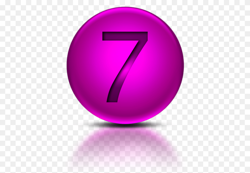 High Quality Number 7 Icon Pink Number 7 Transparent Background, Symbol, Text Free Png