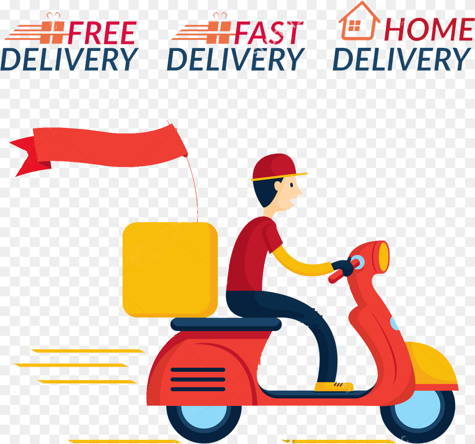 Home Delivery Icon, Vehicle, Transportation, Scooter, Adult Free Png