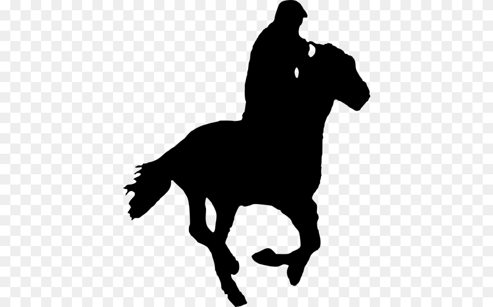 Free Horse Riding Silhouette Transparent Cowgirl Riding Horse Silhouette, Animal, Mammal, Head, Person Png Image