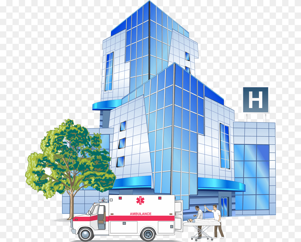 Hospital Clipart Group Hospital Building Clip Art, Architecture, City, Office Building, Person Free Png