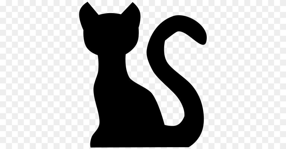 Icon Cat Long Tail Icon, Gray Free Png