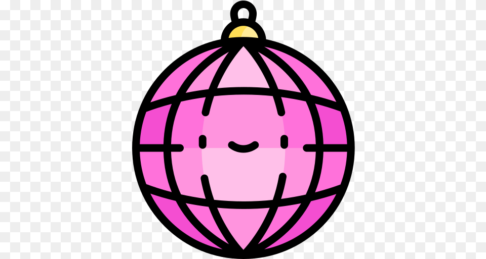 Icon Disco Ball Orange Globe Logo, Purple, Sphere, Ammunition, Grenade Free Png Download