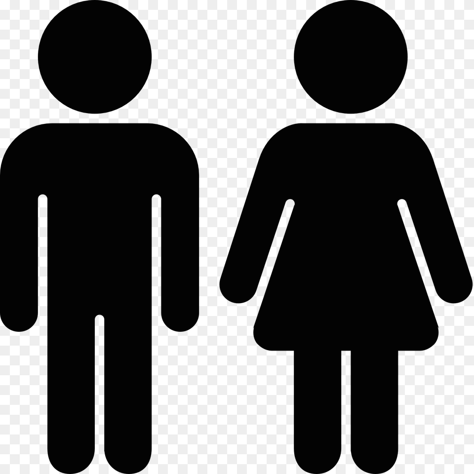 Icon Download Bathroom Couple Female Girl Male Female Silhouette, Sign, Symbol Free Transparent Png