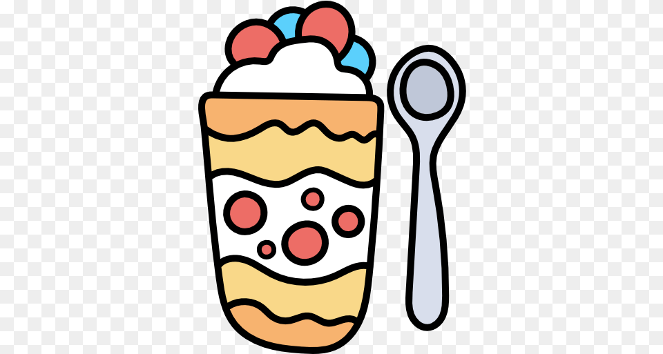 Icon Happy, Cream, Cutlery, Dessert, Food Free Png