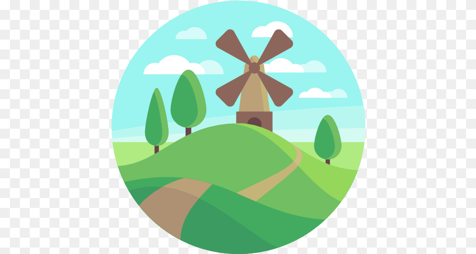 Icon Landscape Icon Circle, Outdoors, Nature, Field, Grassland Free Png