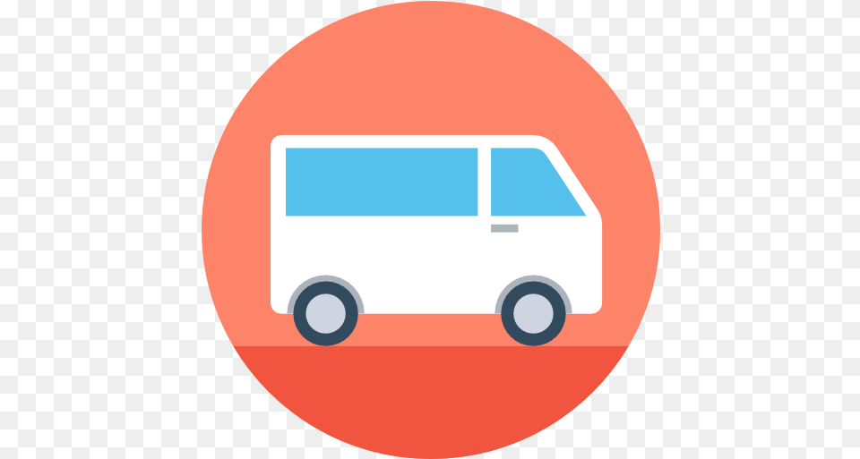 Icon Van Circle Icon Vehicle, Transportation, Tool, Plant Free Transparent Png