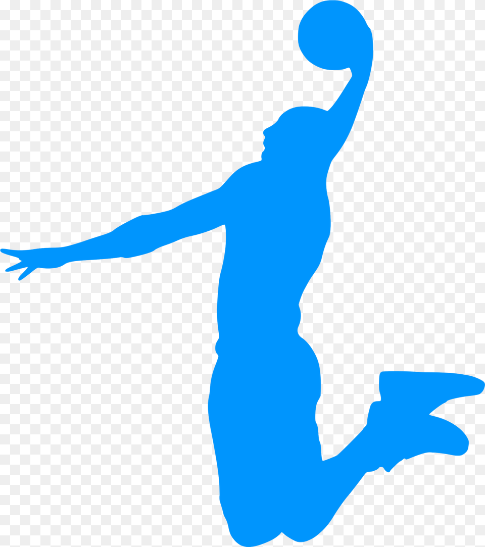 Icons Design Of Silhouette Basketball Players Clipart Blue, Baby, Person, Ball, Handball Free Png Download