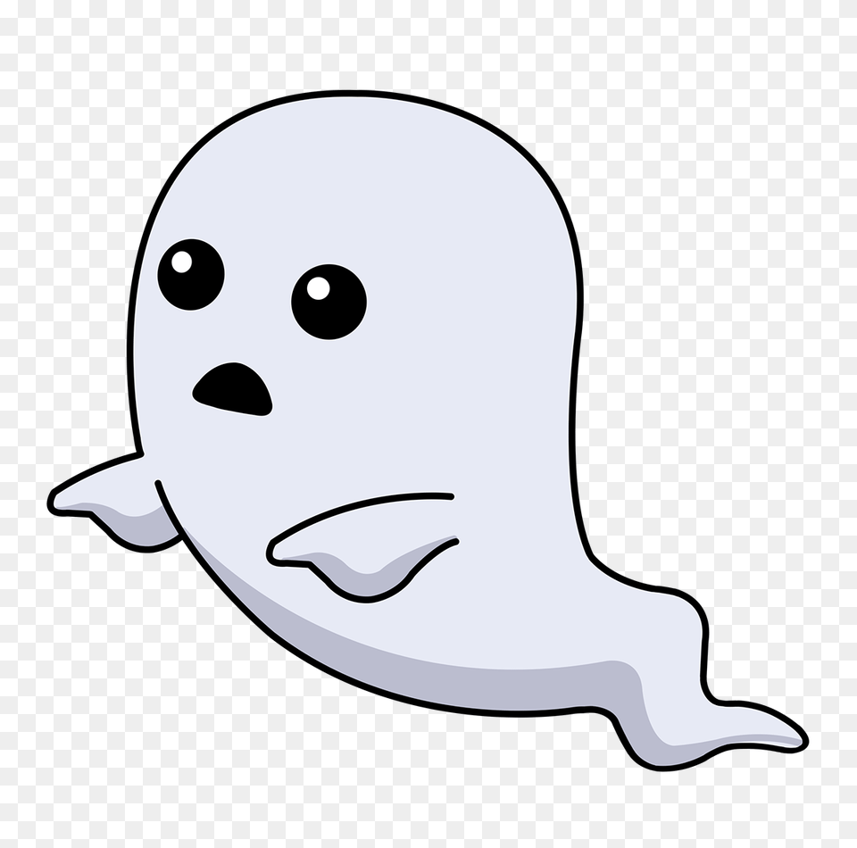 Free Icons Halloween Ghost Cute Full Size Transparent Ghost Clipart, Animal, Sea Life, Mammal, Clothing Png Image