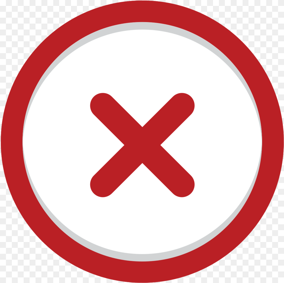 Incorrect Sign Circle With Cross Circle Icon, Symbol, Road Sign, Disk Free Png Download