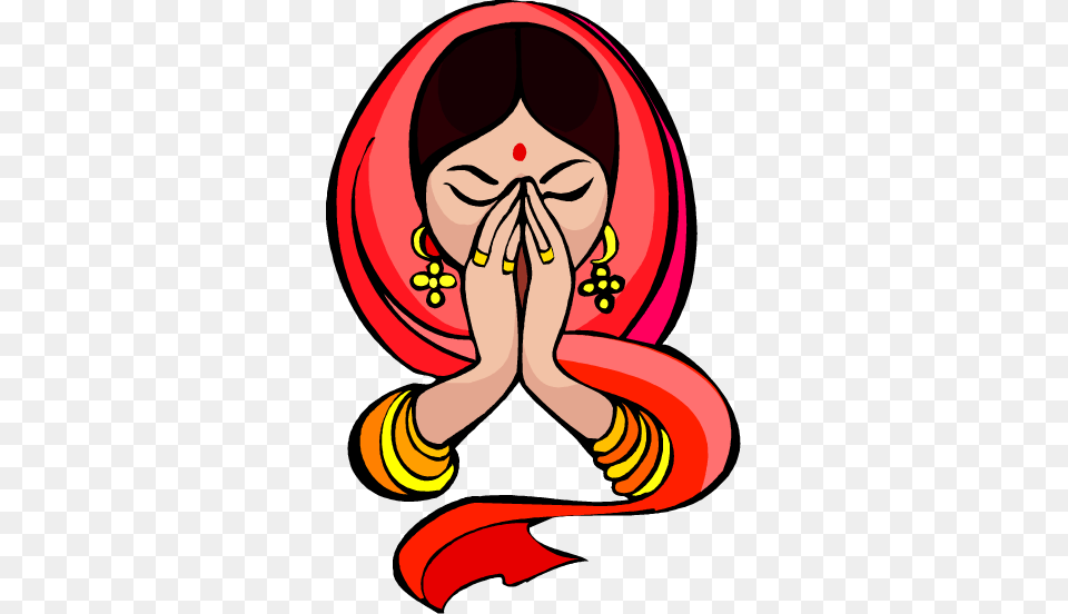 Indian Woman Praying Clip Art Image From Clip, Baby, Person, Prayer, Face Free Transparent Png