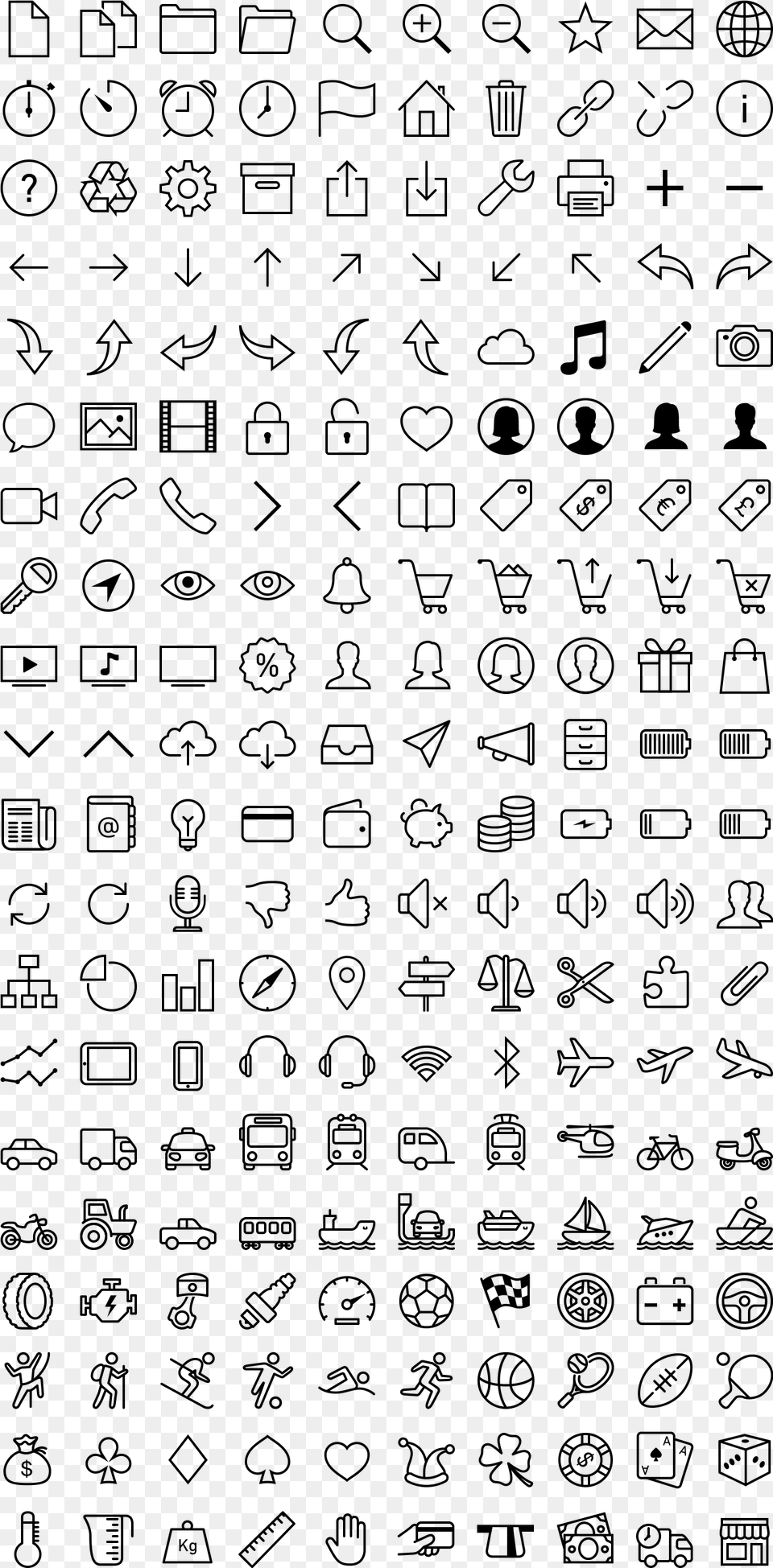 Ios 7 Icons In Vector, Gray Free Transparent Png