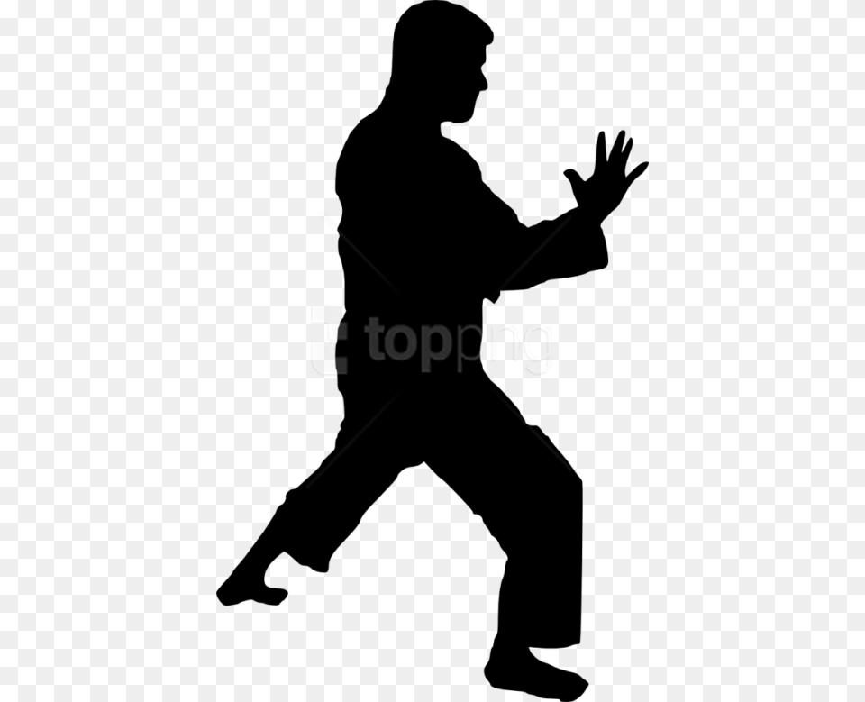 Karate Silhouette Transparent Sombra De Peter Pan, Adult, Male, Man, Person Free Png Download