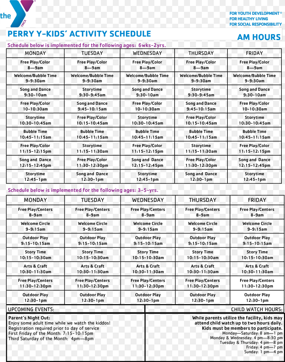 Free Kids Activity Schedule Templates At Allbusinesstemplatescom Document, File, Page, Text, Webpage Png Image