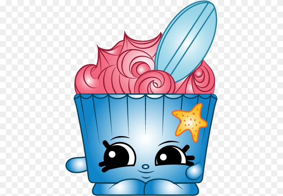 Library Waverley Cupcake A Common Shopkin Scuba Shopkin, Cake, Cream, Dessert, Food Free Transparent Png