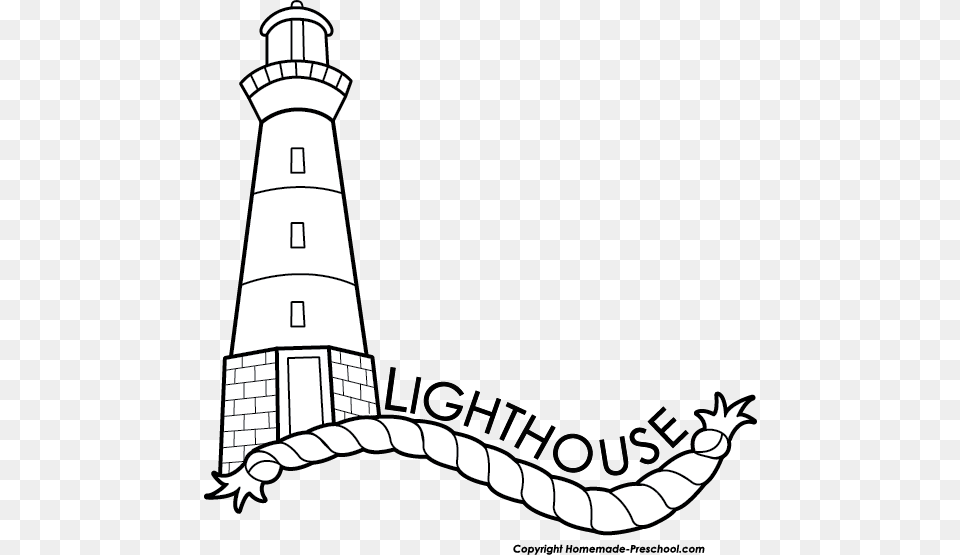 Free Lighthouse Clipart Black And White Image, Architecture, Building, Tower, Beacon Png