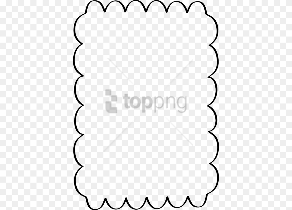 Free Line Borders With Transparent Scalloped Border, Stencil, Person, Face, Head Png