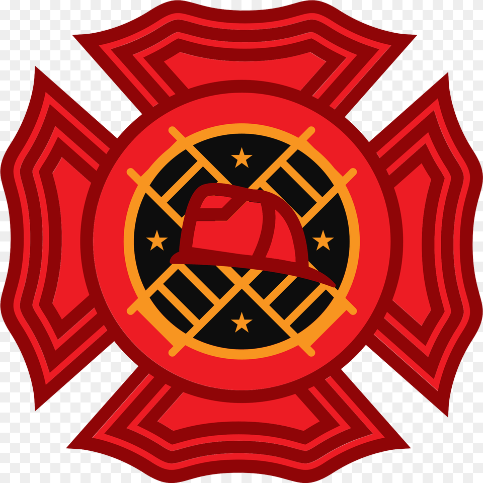 Free Maltese Fire Department Cross Red Knights Motorcycle Club, Emblem, Symbol, Logo Png
