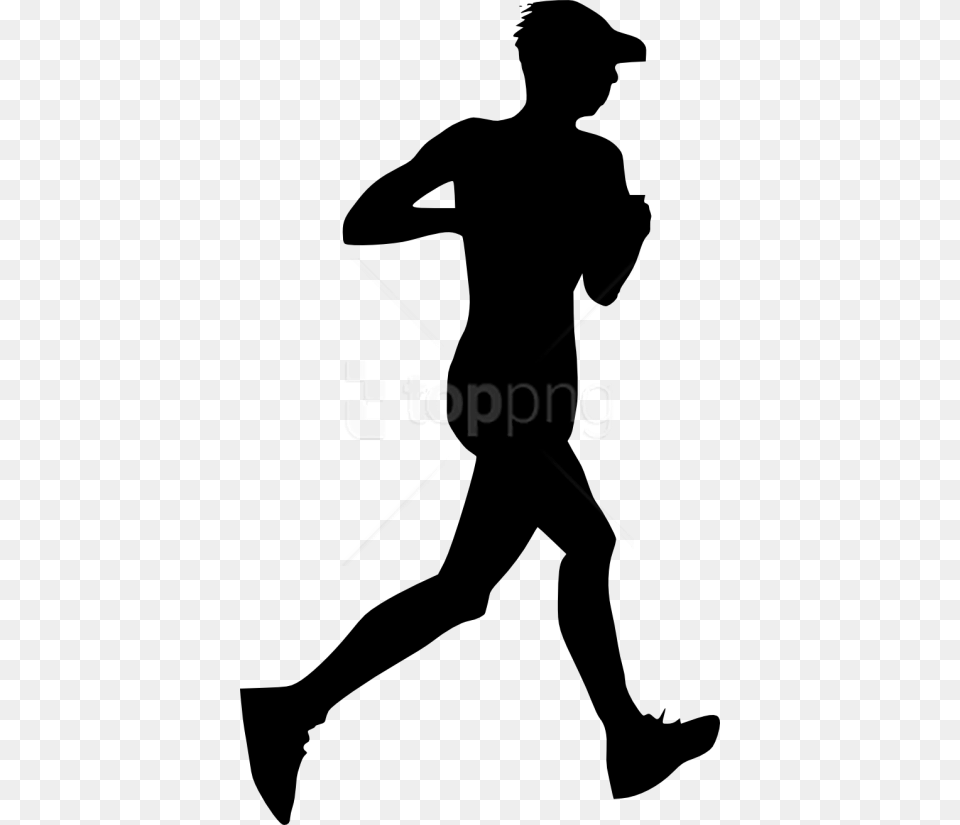 Free Man Running Silhouette Transparent Person Running Silhouette, Walking, Adult, Male, Head Png