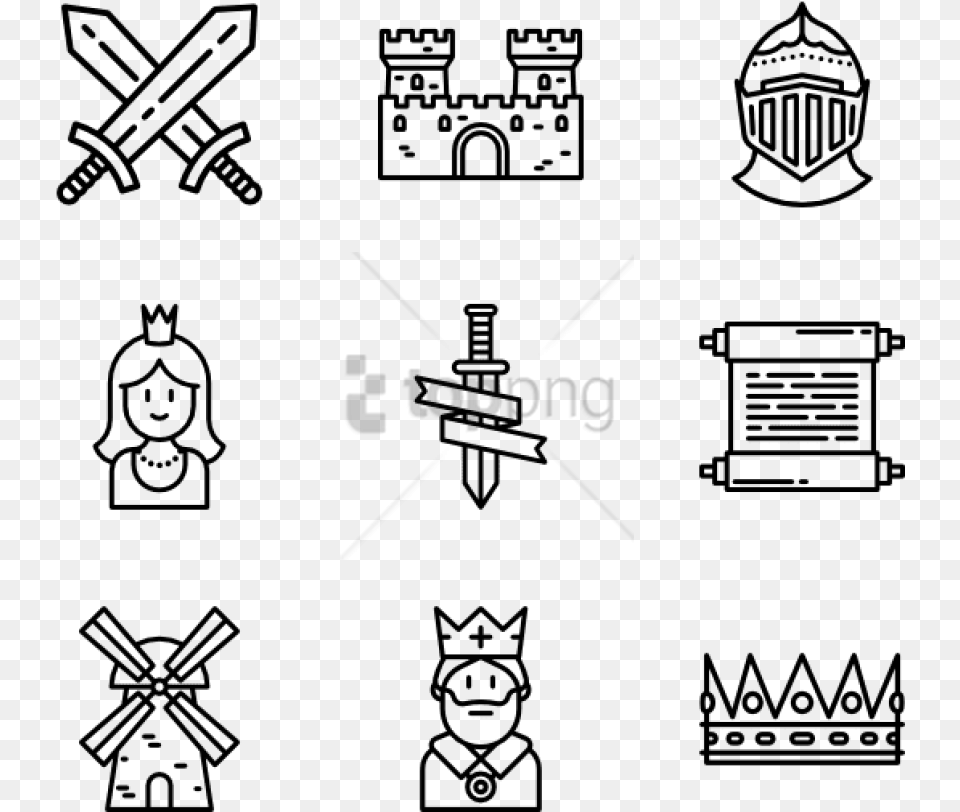 Free Medieval Icon Collection Events Vector Icon, Stencil, Person, Face, Head Png