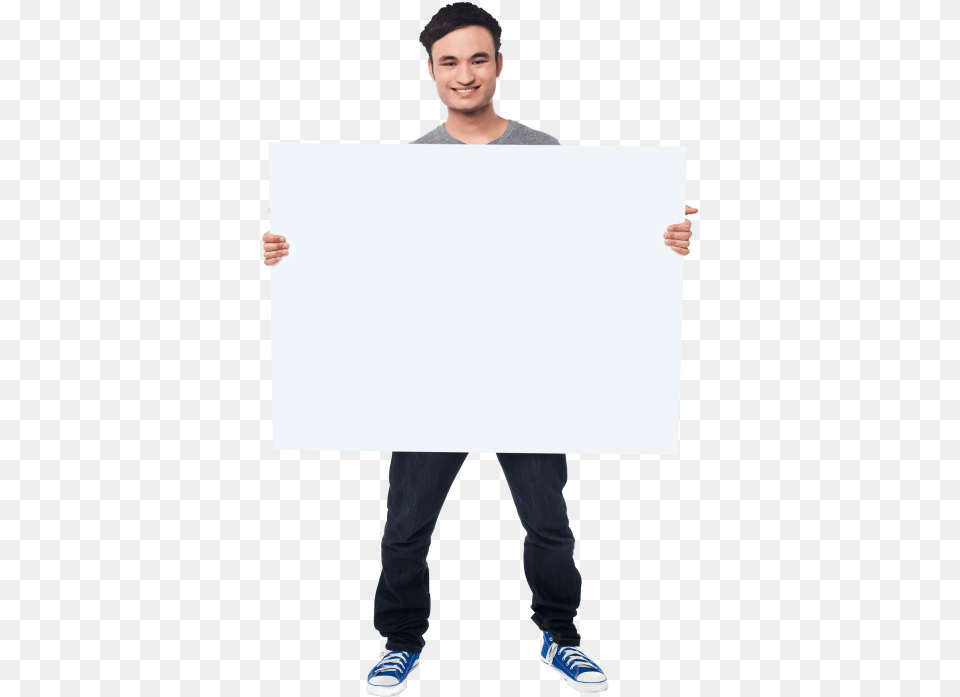 Men Holding Banner Images Transparent Portable Network Graphics, White Board, Clothing, Footwear, Long Sleeve Free Png