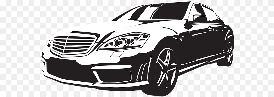 Free Mercedes Car Vectors Mercedes Benz Amg Vector, Sedan, Stencil, Transportation, Vehicle Png Image