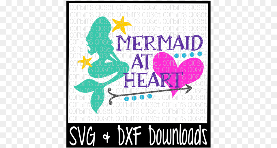 Mermaid At Heart Cutting File Crafter File Poster, Advertisement, Dynamite, Weapon Free Png