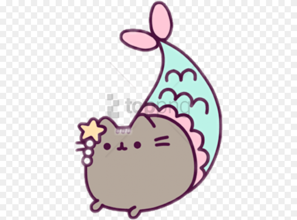 Mermaid Pusheen Coloring Pages Image With Mermaid Pusheen Coloring Pages, Clothing, Hat, Pattern Free Transparent Png