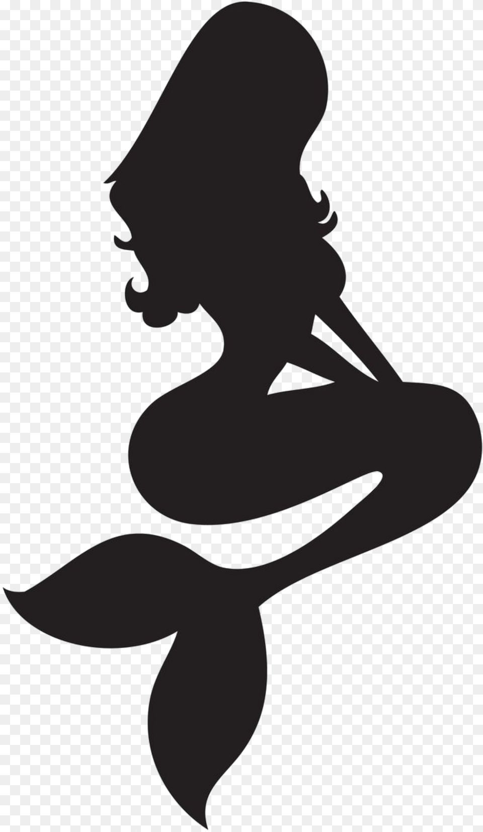 Free Mermaid Silhouette Vector, Person Png