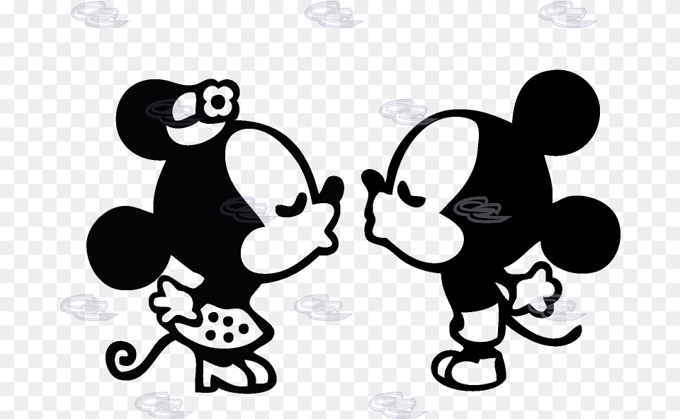 Mickey And Minnie Mouse Silhouette Clip Art Mickey Mouse A Minnie, Blackboard, Pattern Free Transparent Png