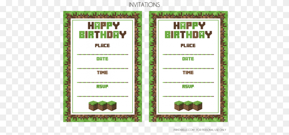 Free Minecraft Party Invitations Invitaciones De Minecraft, Text, Menu Png Image