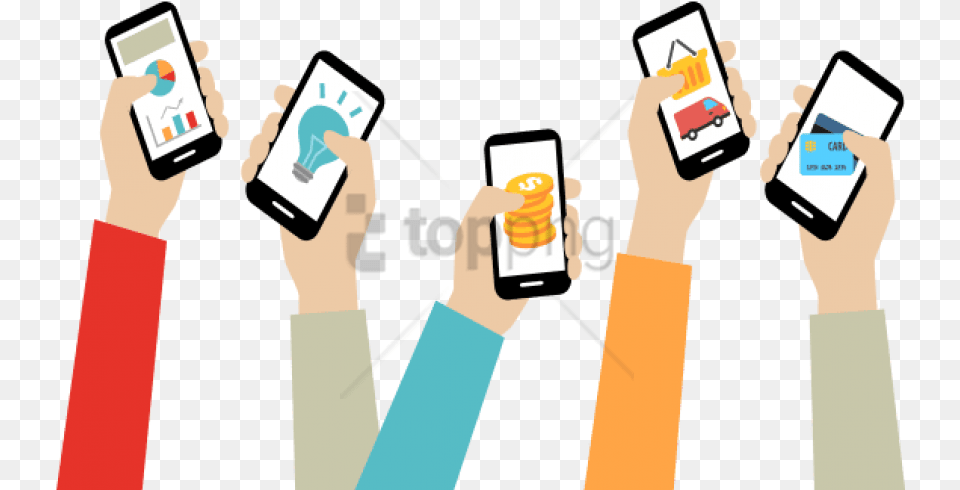 Free Mobile Commerce With Transparent Challenges And Opportunities Of Media, Electronics, Mobile Phone, Phone, Texting Png Image