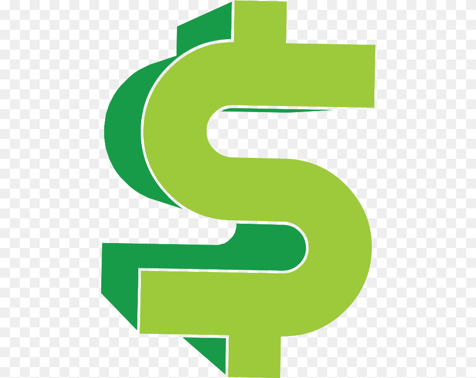 Money Dollar Sign With Vertical, Number, Symbol, Text Free Png Download