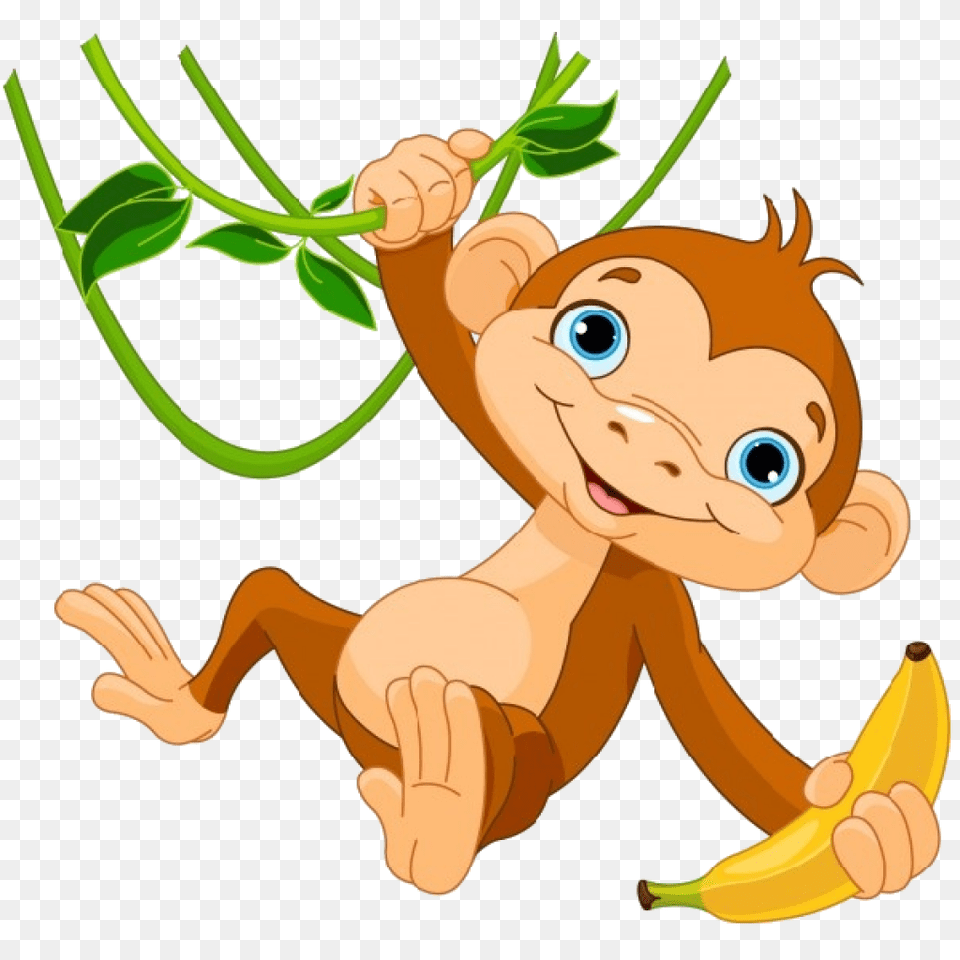Monkey Clipart Images Clipart Download, Fruit, Banana, Produce, Plant Free Transparent Png