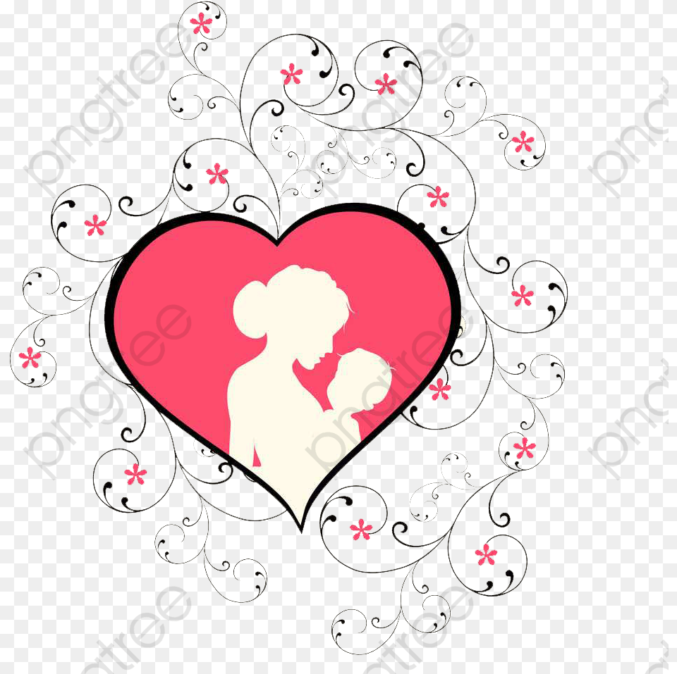 Mother Mother S Day Clipart Child, Heart, Art, Graphics, Pattern Free Png